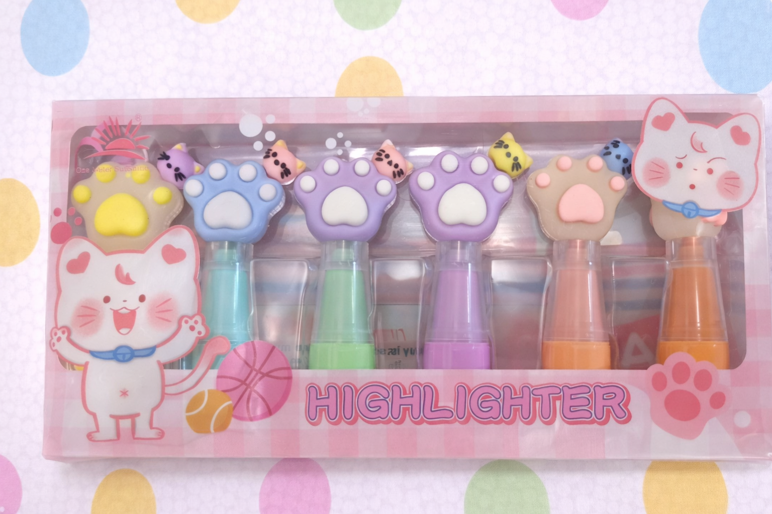 Kit Marca Texto - 6 Unidades - Gatinho