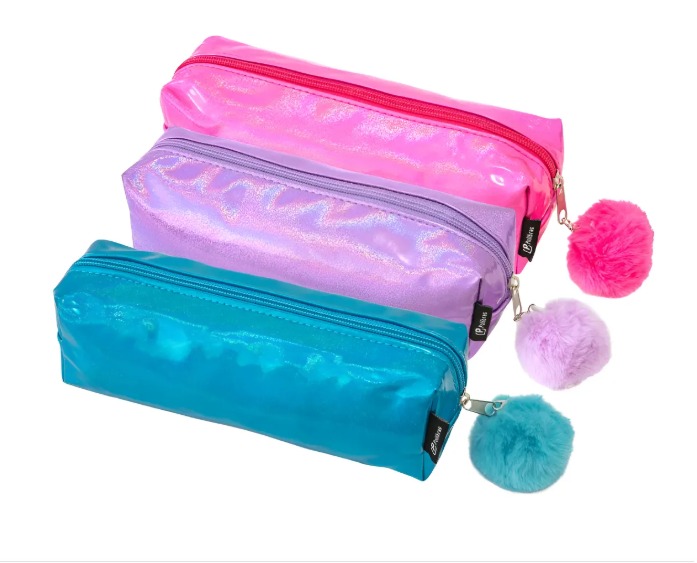 Estojo Glitter com pompo